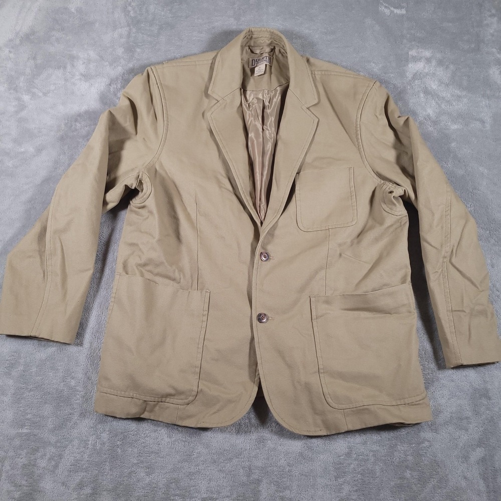 Duluth Trading‎ Co Firehose Presentation Blazer Mens XL Brown Duck Canvas Jacket